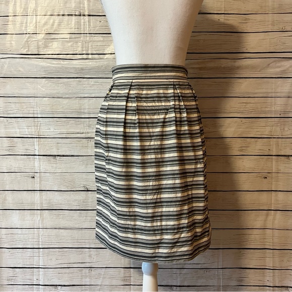 Corey Lynn Calter Black and Cream Striped Skirt Size 4 - Picture 7 of 7